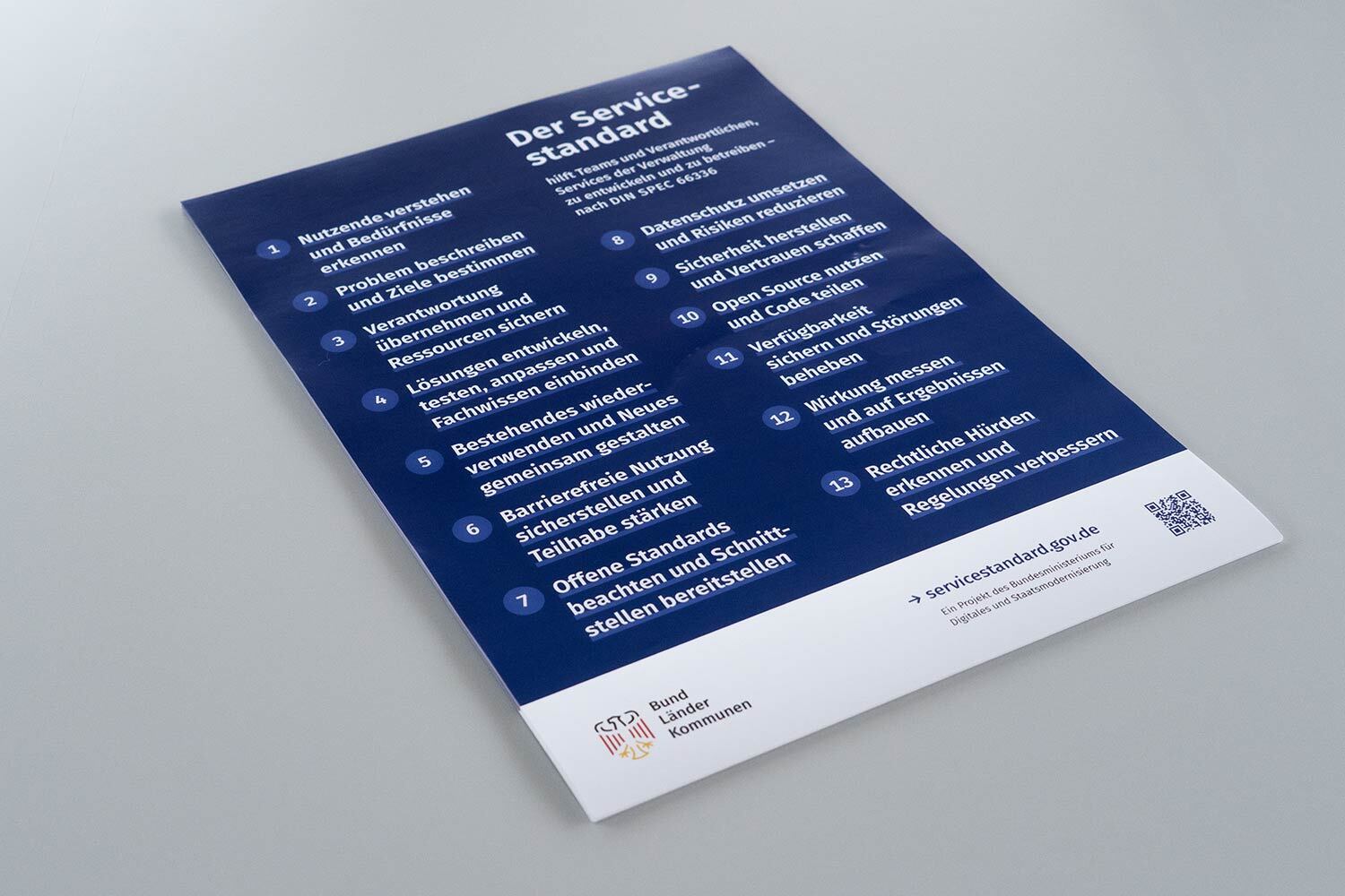 Ansicht des Servicestandard-Posters